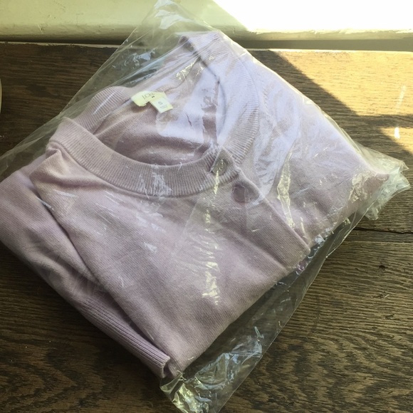 Jcrew purple cotton button front cardigan S - Picture 7 of 7